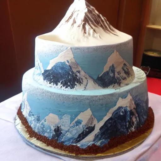 Image similar to Mount Everest made of cake