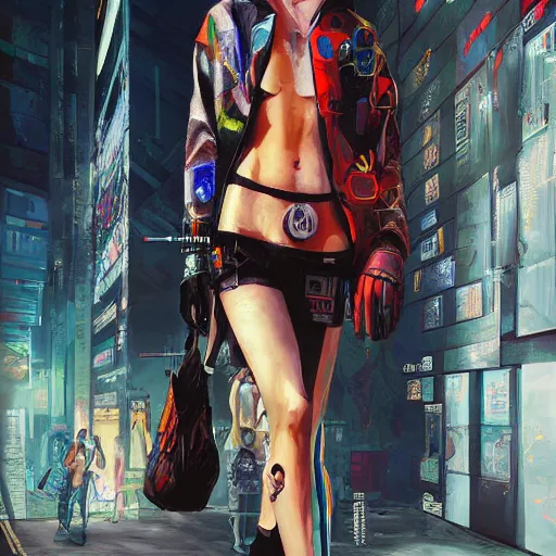 Image similar to cyberpunk favela fashion, gucci catwalk, oil painting, digital art, ultradetailed, artstation