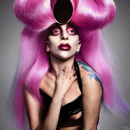 Prompt: lady gaga artpop act ii, album cover, inez and vinoodh artpop photoshoot 2 0 1 3, lady gaga with her venus hair