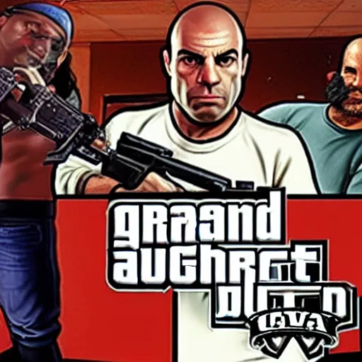 Prompt: Joe Rogan as a playable character in Grand theft auto