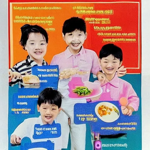 Prompt: 1 9 9 0 s singaporean public education poster for food