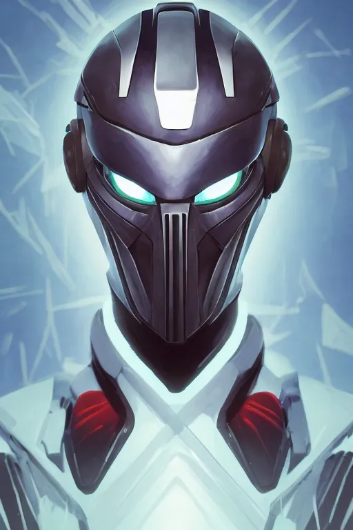 Image similar to epic mask helmet robot ninja portrait stylized as fornite style game design fanart by concept artist gervasio canda, behance hd by jesper ejsing, by rhads, makoto shinkai and lois van baarle, ilya kuvshinov, rossdraws global illumination radiating a glowing aura global illumination ray tracing hdr render in unreal engine 5