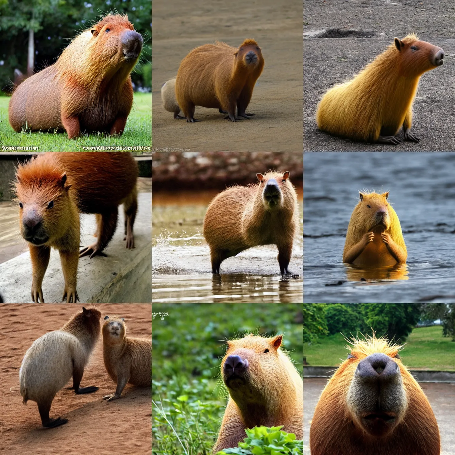 Prompt: capybara turning super saiyan