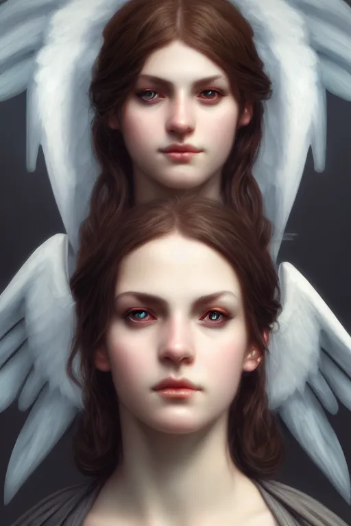 Image similar to a portrait of the angel Azazel, illustration, soft lighting, soft details, painting oil on canvas by Edmund Blair Leighton and Charlie Bowater octane render trending on artstation d&d characters, 4k, 8k, HD