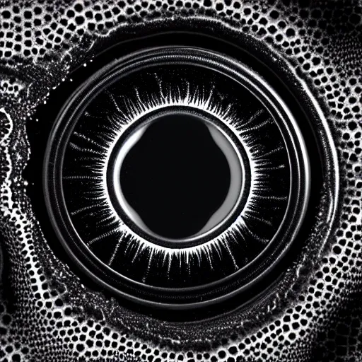 Image similar to Ferrofluid, programmable black goo, organic liquid metal, alien bioweapon