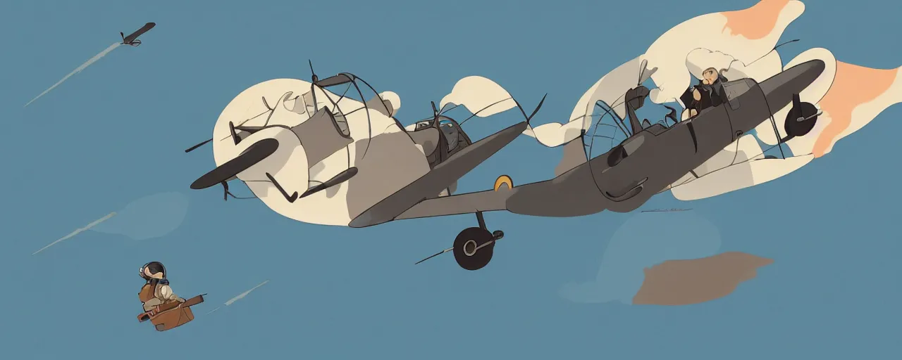 Image similar to baby harp seal dressed as a 1 9 3 0 s pilot flying a japanese zero, 1 9 3 0 s, atey ghailan, goro fujita, studio ghibli, rim light, intense daytime lighting, clear focus, very coherent