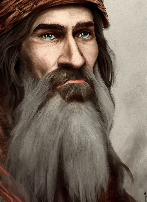 Image similar to character portrait of Steve-O with a long beard as Gandalf, digital art, trending on artstation, 4k