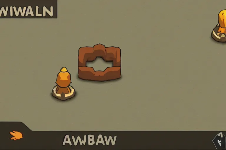 Image similar to Rimworld Character Pawn Concept art youtube thumbnail clean Minimalist