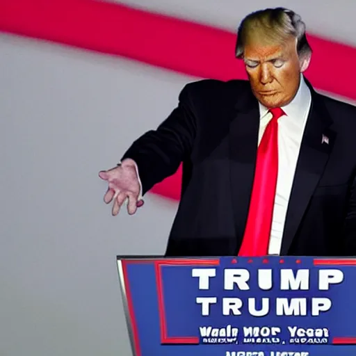 Image similar to Donald Trump. Worried. AP Photo, 2022