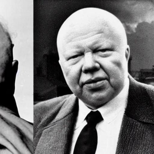 Image similar to photo of baron harkonnen with khrushchev's face