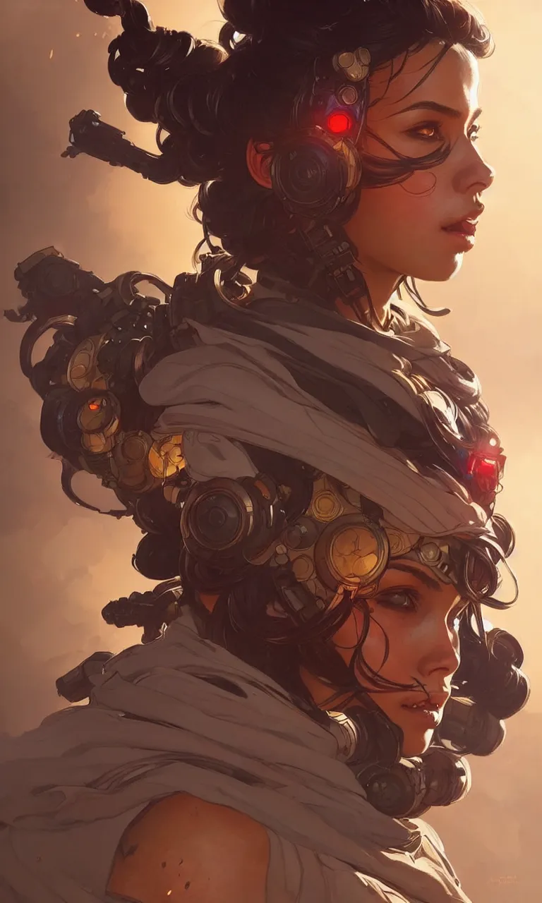 Image similar to Apex Legends Woman, highly detailed, digital painting, artstation, concept art, smooth, sharp focus, illustration, art by artgerm and greg rutkowski and alphonse mucha
