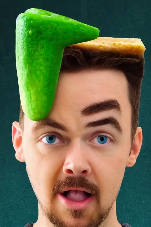 Image similar to 📷 jacksepticeye is soup, made of food, head portrait, dynamic lighting, 4 k