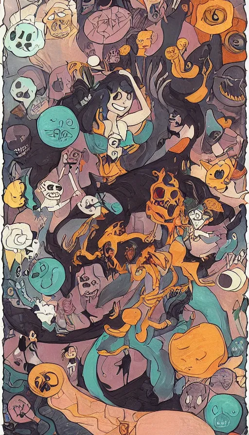 Image similar to life and death mixing together, by rebecca sugar