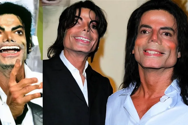 Prompt: Michael Jackson and jair Bolsonaro drinks together