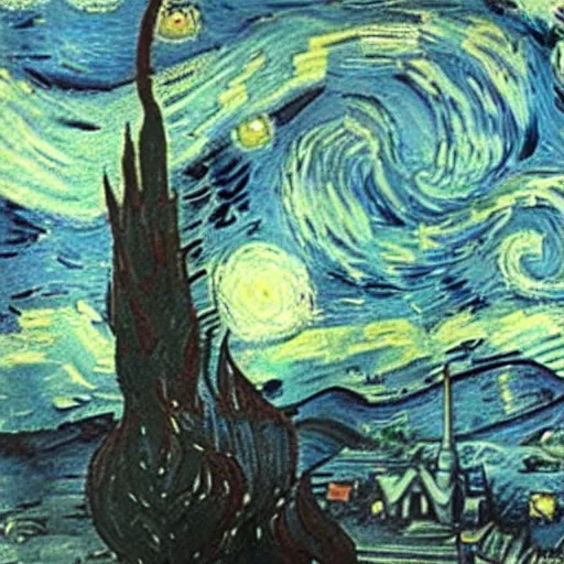 Image similar to a guy with white hoodie drowning in the abyss of the sea, very deep, by van gogh