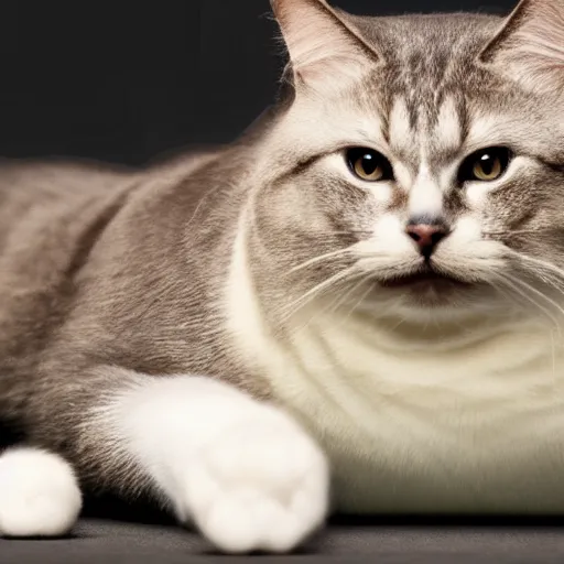 Prompt: very fat cat doing exercise at the gym, photorealistic, hd