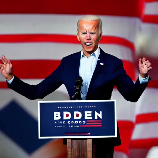 Image similar to Joe Biden giving a campaign speech