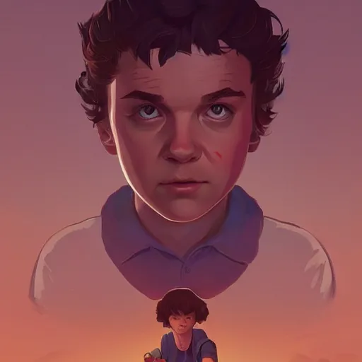 Prompt: face icon stylized minimalist stranger things, loftis, cory behance hd by jesper ejsing, by rhads, makoto shinkai and lois van baarle, ilya kuvshinov, rossdraws global illumination