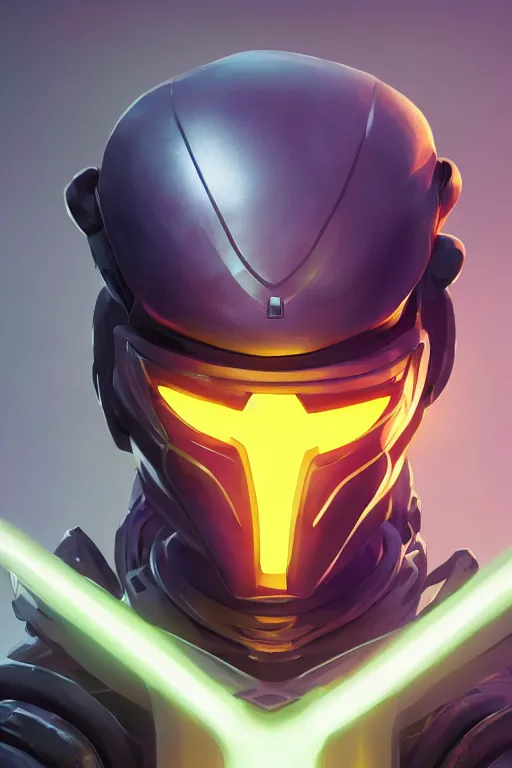 Image similar to epic mask helmet robot ninja portrait stylized as fornite style game design fanart by concept artist gervasio canda, behance hd by jesper ejsing, by rhads, makoto shinkai and lois van baarle, ilya kuvshinov, rossdraws global illumination radiating a glowing aura global illumination ray tracing hdr render in unreal engine 5