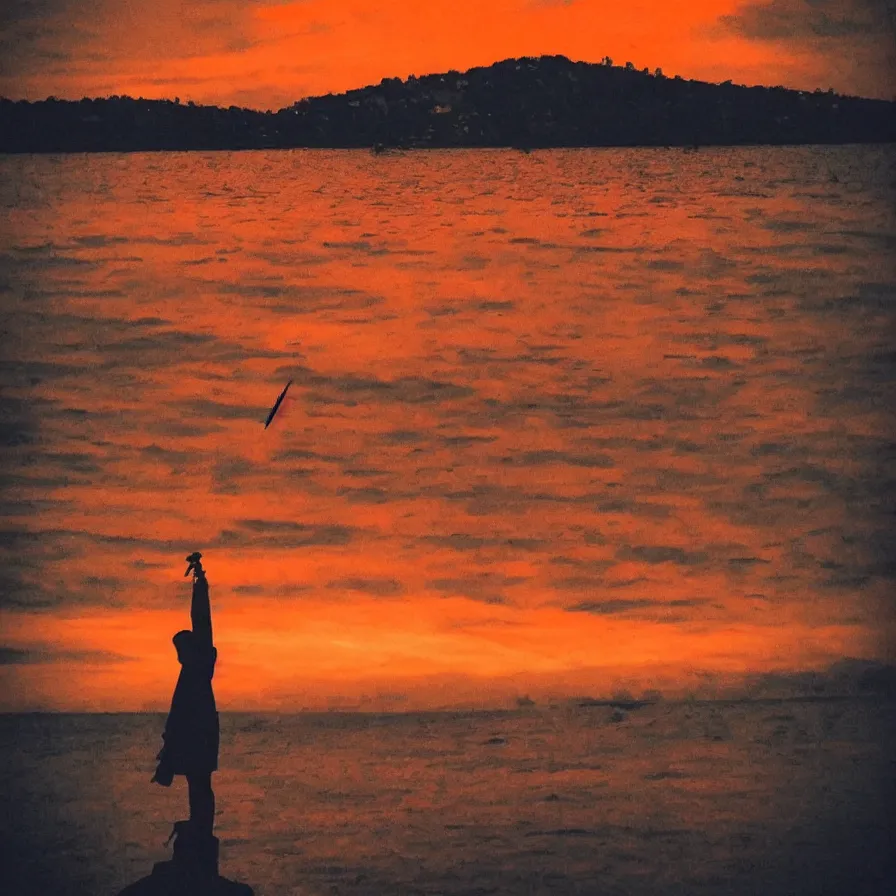 Image similar to 1 day after freedom, debauchery. ( how easy it is for an individual to try and get freedom but fail and lose it to our deepest enemy # # debauchery # # # # orange sky, explorer