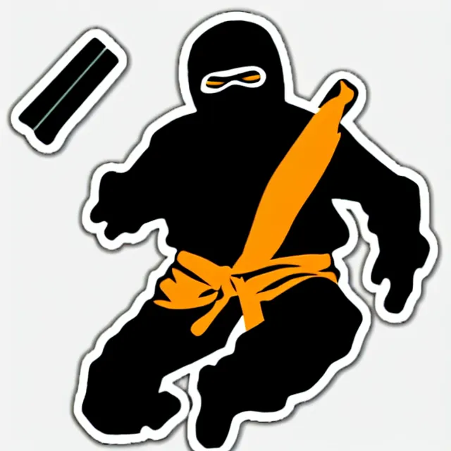 Image similar to svg sticker art of a ninja