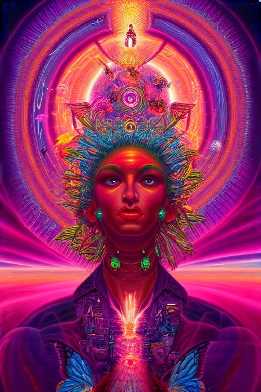 Image similar to a beautiful hyperdetailed painting of divine human spiritual evolution, retrowave fantasy, wallpaper, highly detailed, trending on artstation.