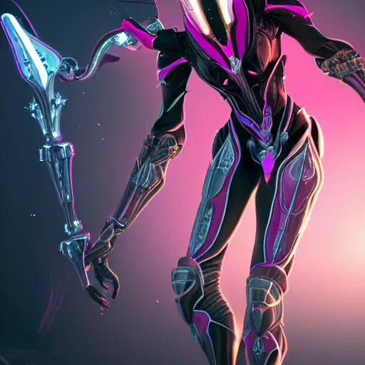 Image similar to highly detailed exquisite fanart, ant pov from the floor looking up, of a beautiful female warframe, standing elegantly, shining reflective off-white plated armor, slick elegant design, bright Fuchsia skin, sharp claws, close full body shot, epic cinematic shot, realistic, professional digital art, high end digital art, DeviantArt, artstation, Furaffinity, 8k HD render, epic lighting, depth of field