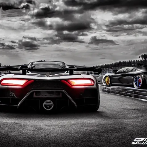 Image similar to love, diverse supercars, from behind, rebirth rituals, wide angle, elaborate, highly detailed, beautiful lighting