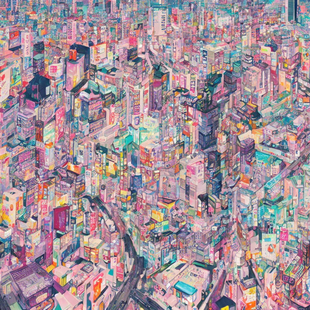 Prompt: tokyo dreamscape by Hikari Shimoda, bright tones
