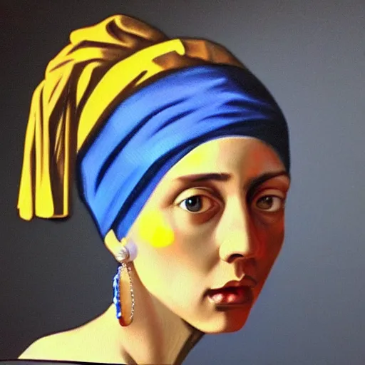 Prompt: gonzo as the girl with a pearl earring, incredibly detailed, hyperrealistic, stylistic, painting