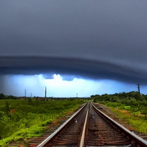 Image similar to wild weather rolling in on blue moon station