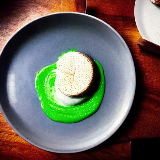 Image similar to high resolution photo of slime, michelin star, very tasty, food photography, instagram, trending