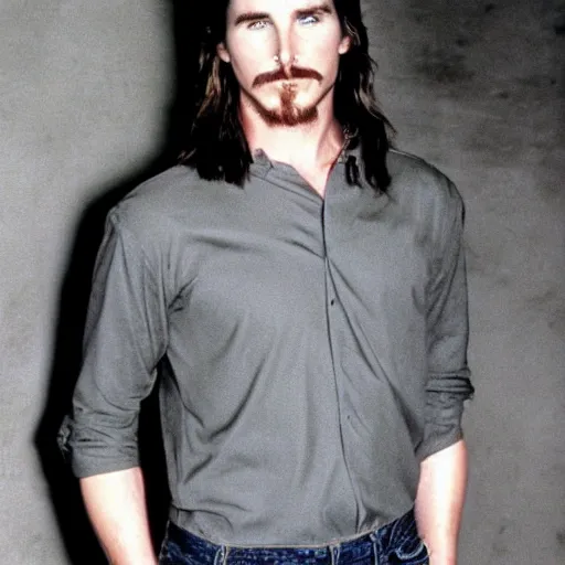 Image similar to Christian Bale in 1992, 90's style picture