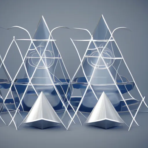 Image similar to 3 d illustration conical shape, with triangle