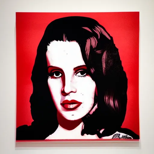 Prompt: lana del rey by andy warhol, art