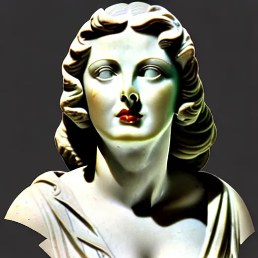 Prompt: antique greek roman italian sculpture of hedy lamarr, [ 1 9 4 0 ], marble