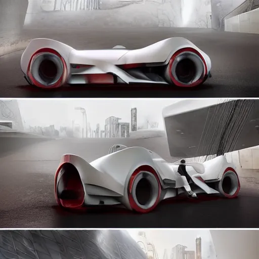 Image similar to khyzyl saleem car : medium size: 7, u, x, y, o medium size form panels: motherboard medium size forms : zaha hadid architecture big size forms: brutalist medium size forms: sci-fi futuristic setting: Ash Thorp car: ultra realistic phtotography, keyshot render, octane render, unreal engine 5 render , high oiled liquid glossy specularity reflections, ultra detailed, 4k, 8k, 16k: blade runner 2049 color colors : cinematic, high contrast