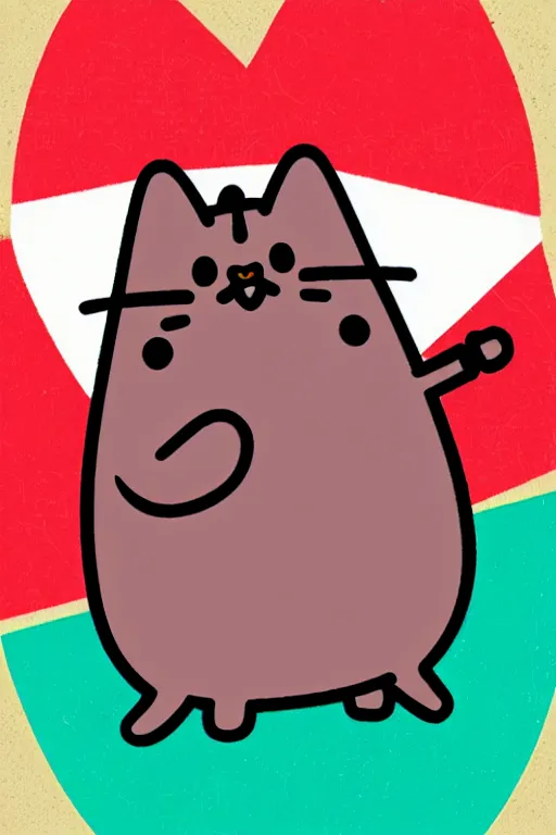 Prompt: a marxist pusheen