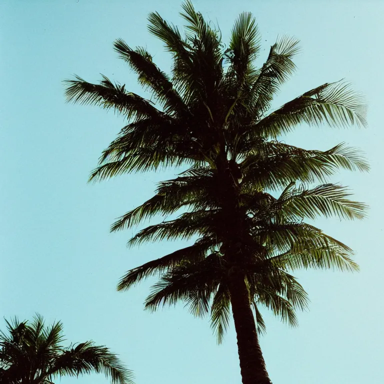 Prompt: boards of canada palm sightseeing album cover, film, soft lighting gradient. no text, no watermarks.