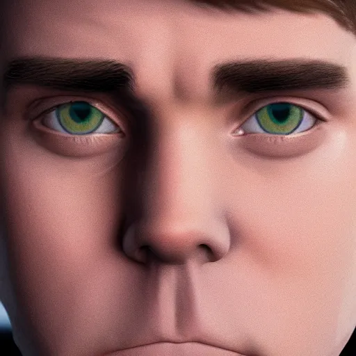 Image similar to hyperrealistic dslr film still of justin beiber with exaggerated overbite, stunning 8 k octane comprehensive 3 d render, inspired by istvan sandorfi & greg rutkowski & unreal engine, perfect symmetry, dim volumetric cinematic lighting, extremely hyper - detailed, incredibly real lifelike attributes & flesh texture, intricate, masterpiece, artstation