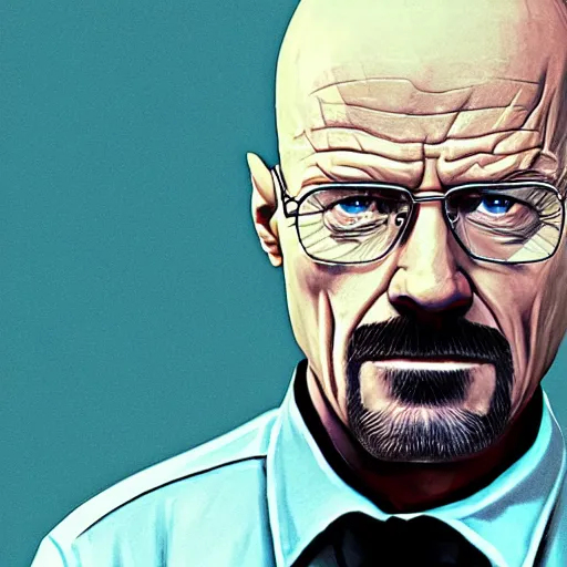 Image similar to walter white in gta 5 game poster