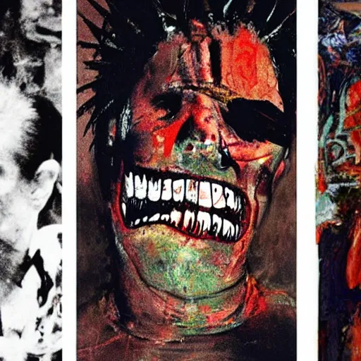 Image similar to a terrifying horrifying excruciating evil hell, by herman brood, by francis bacon, by jean - michel basquiat, by gustave moreau