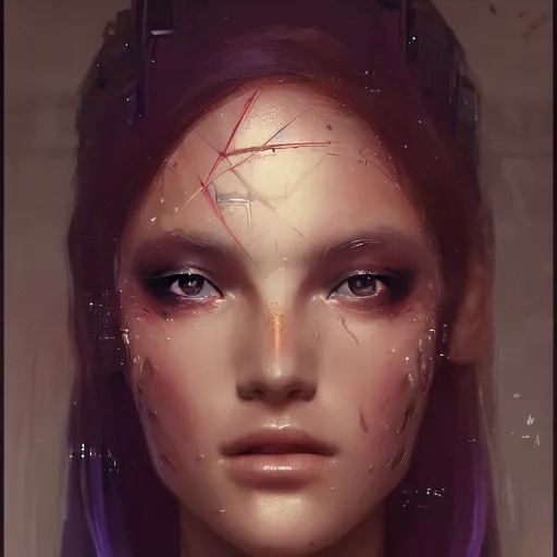Image similar to a beautiful portrait of a robot goddess by greg rutkowski and raymond swanland, trending on artstation, ultra realistic digital art