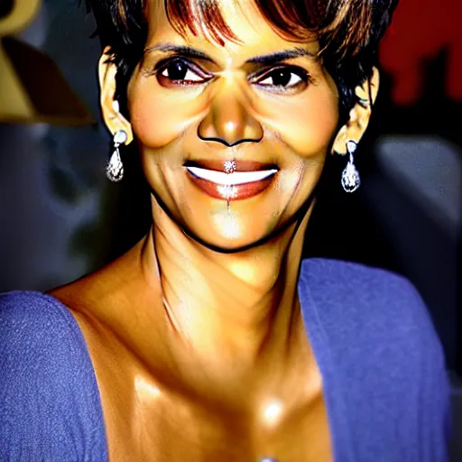 Prompt: halle berry as a berry fruits