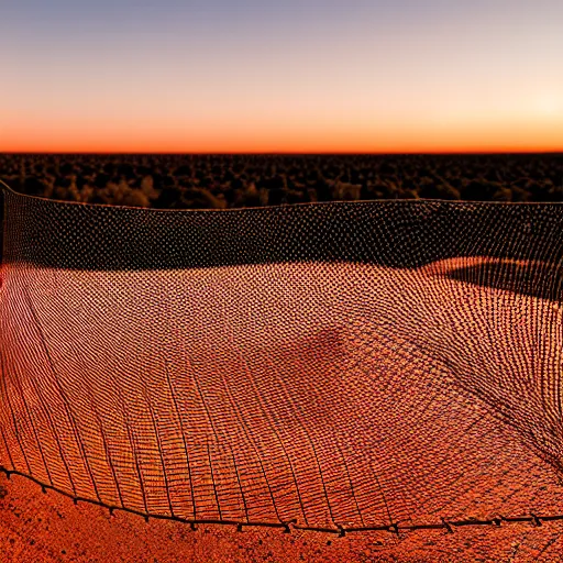 Image similar to bio-sensor net for monitoring the australian desert, XF IQ4, 150MP, 50mm, F1.4, ISO 200, 1/160s, dawn