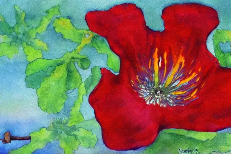 Image similar to winter opium, art by sandra pelser