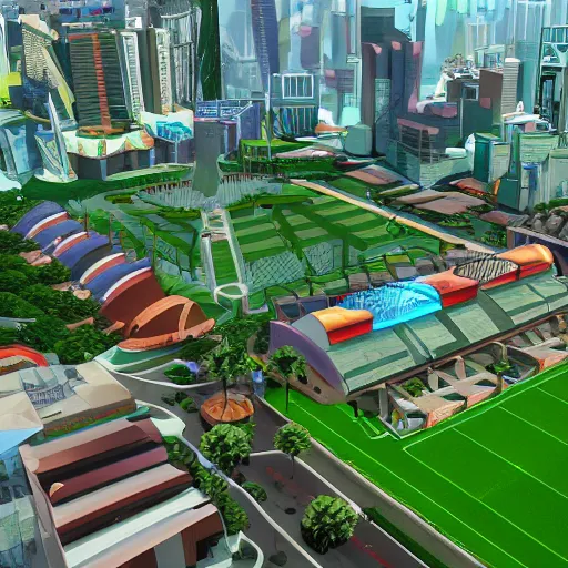 Image similar to haven city jak 2 stadium