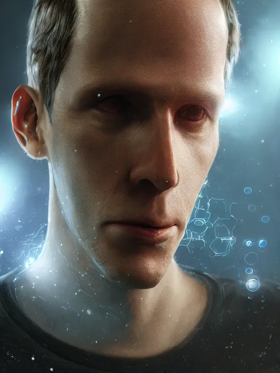 Prompt: portrait art of Nick Bostrom 8k ultra realistic , lens flare, atmosphere, glow, detailed,intricate, full of colour, cinematic lighting, trending on artstation, 4k, hyperrealistic, focused, extreme details,unreal engine 5, cinematic, masterpiece