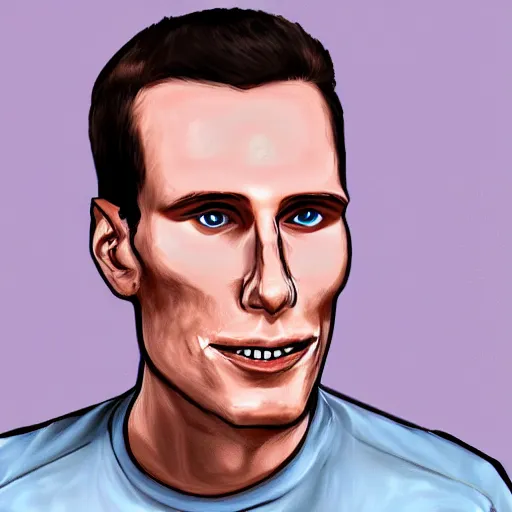 Prompt: high - quality digital painting of jerma 9 8 5, jerma