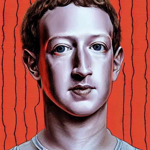 Image similar to mark zuckerberg by hr giger